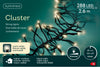 B-Ware Lichterkette CLUSTER 288 LED 2,6 m warm weiß, schwarzes Kabel