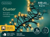 Lichterkette CLUSTER 448 LED 4,2 m klassisch warm, schwarzes Kabel
