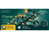 Lichterkette CLUSTER 144 LED 1,3 m klassisch warm, schwarzes Kabel