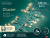 B-Ware Lichterkette Cluster 448 LED 4,2 m warm weiß, transparentes Kabel