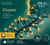 Lichterkette CLUSTER 588 LED 5,5 m klassisch warm, schwarzes Kabel