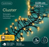 Lichterkette Cluster 1128 LED 10,5 m klassisch warm, schwarzes Kabel