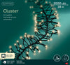 B-Ware Lichterkette CLUSTER 3000 LED 28 m warm weiß, schwarzes Kabel