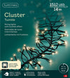 B-Ware Lichterkette CLUSTER TWINKLE 1512 LED 14 m warm weiß, schwarzes Kabel
