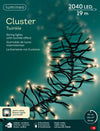 B-Ware Lichterkette CLUSTER TWINKLE 2040 LED 19 m warm weiß, schwarzes Kabel