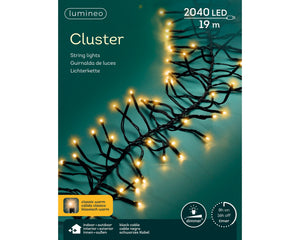 Lichterkette CLUSTER 2040 LED 19 m klassisch warm, schwarzes Kabel