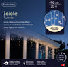 B-Ware Lichtervorhang ICICLE TWINKLE 490 LED 20 m warm weiß, weißes Kabel
