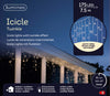 Lichtervorhang ICICLE TWINKLE 175 LED 7,5 m warm weiß, weißes Kabel