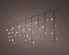 Lichtervorhang ICICLE TWINKLE 119 LED 5 m warm weiß, schwarzes Kabel