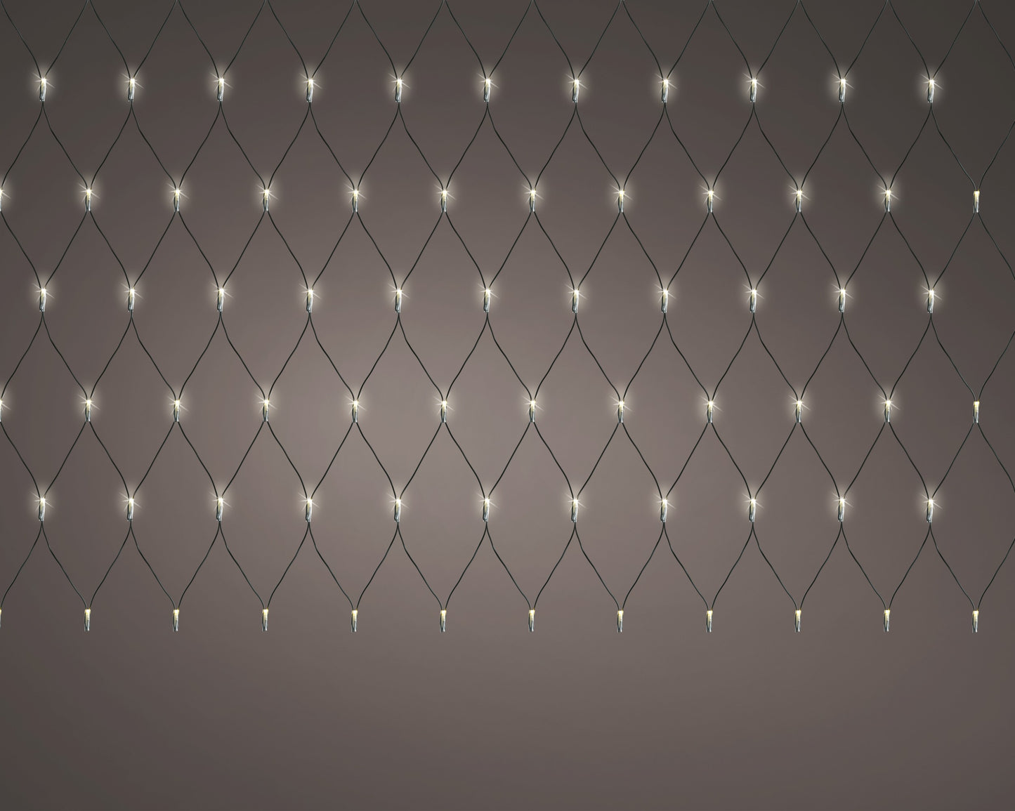Netzbeleuchtung 180 LED 2 x 2 m warm weiß, schwarzes Kabel