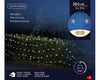 B-Ware Netzbeleuchtung 3 x 3 m, 384 LED, warm weiß, schwarzes Kabel