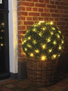 Buchsbaumbeleuchtung 120 LED D: 80 cm, warm weiß, grünes Kabel