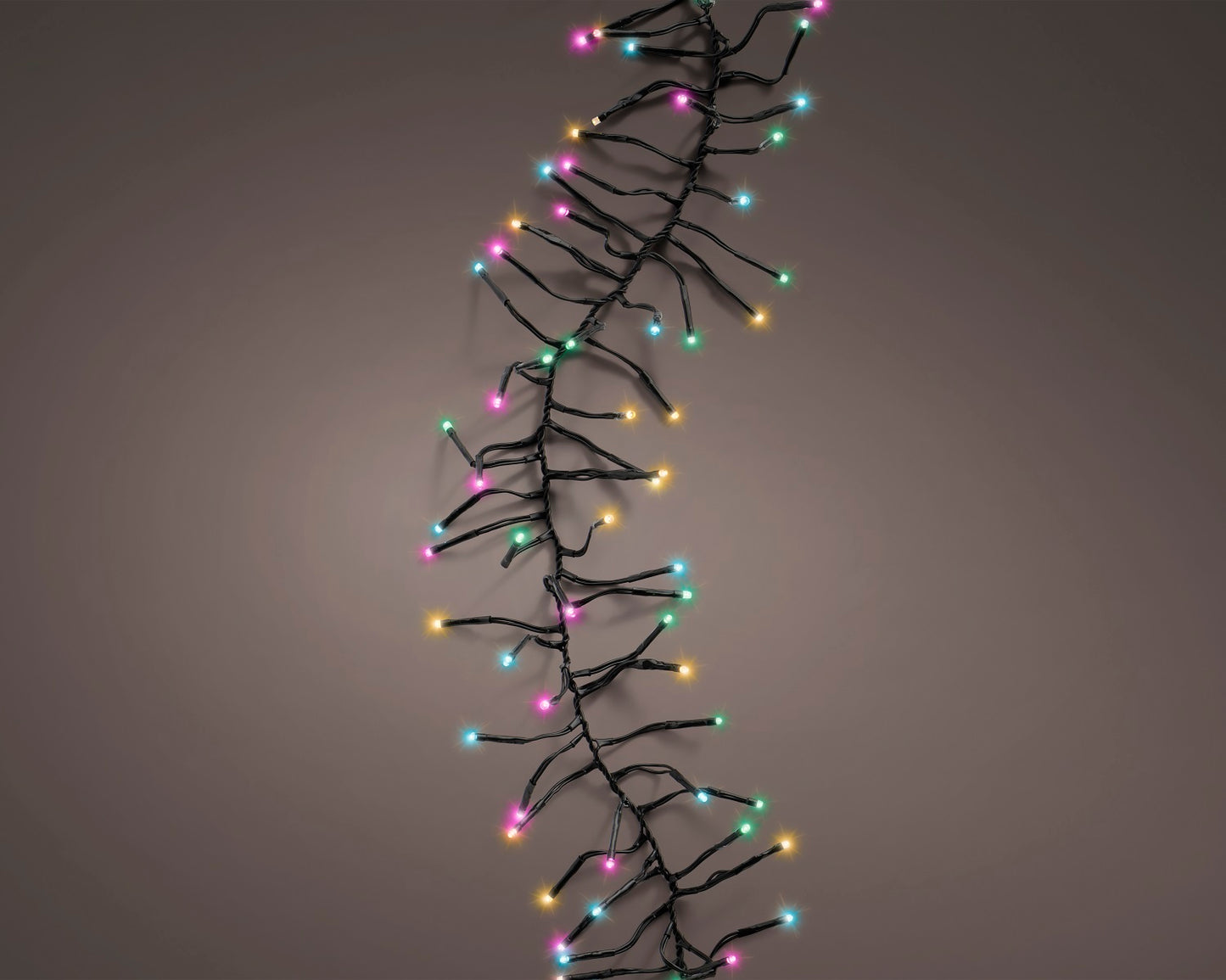 Lichterkette CLUSTER TWINKLE 1512 LED 14 m BUNT, schwarzes Kabel