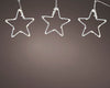 Stern-Lichterkette 150 LED 2,8 m warm weiß, transparentes Kabel