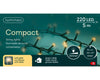 B-Ware Lichterkette COMPACT 220 LED 5 m, Soft Gold, grünes Kabel