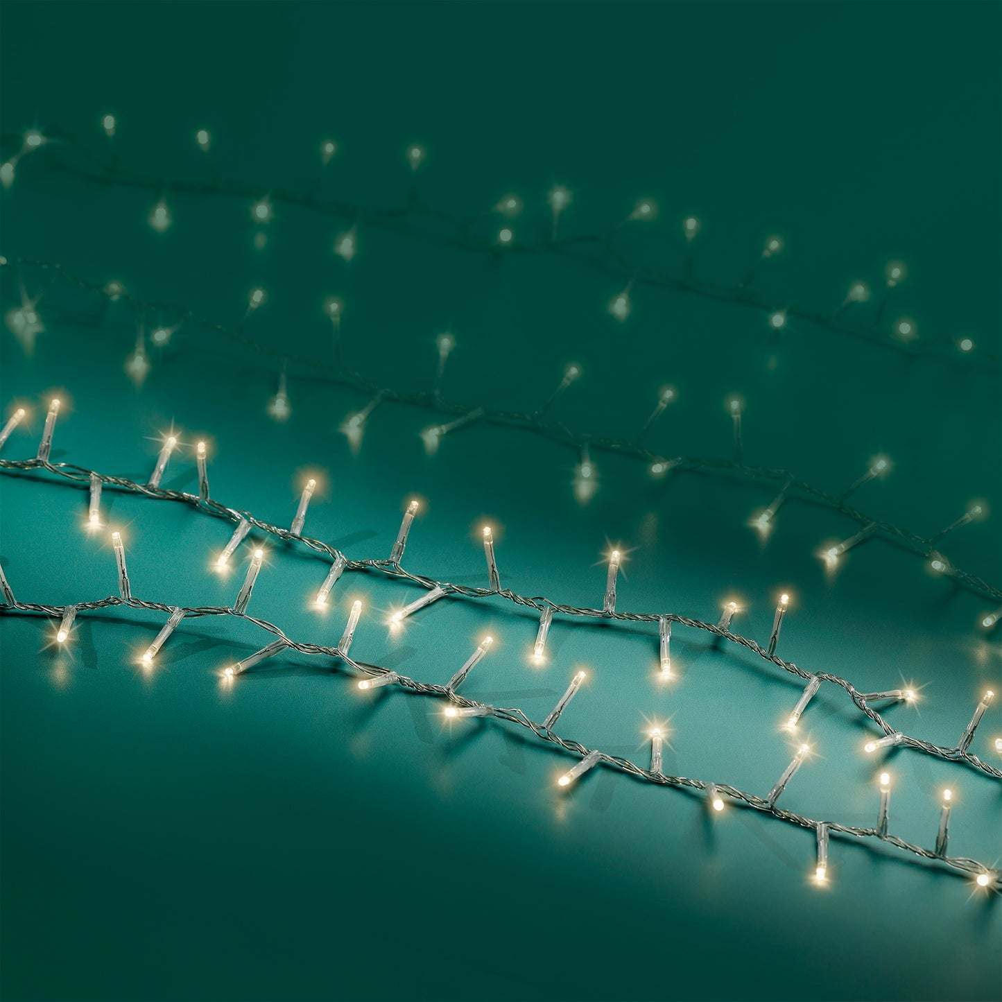 Lichterkette COMPACT 500 LED 11 m warm weiß, transparentes Kabel