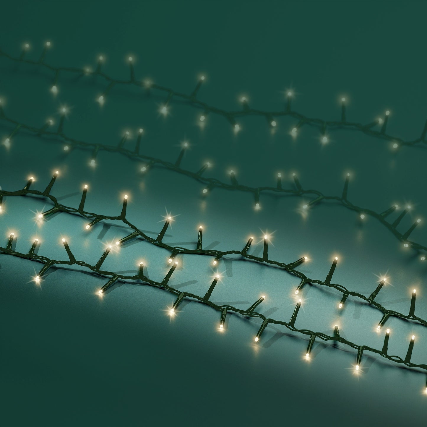 Lichterkette COMPACT TWINKLE 500 LED 11 m warm weiß, grünes Kabel