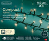 B-Ware Lichterkette COMPACT TWINKLE 750 LED 16 m warm weiß, grünes Kabel