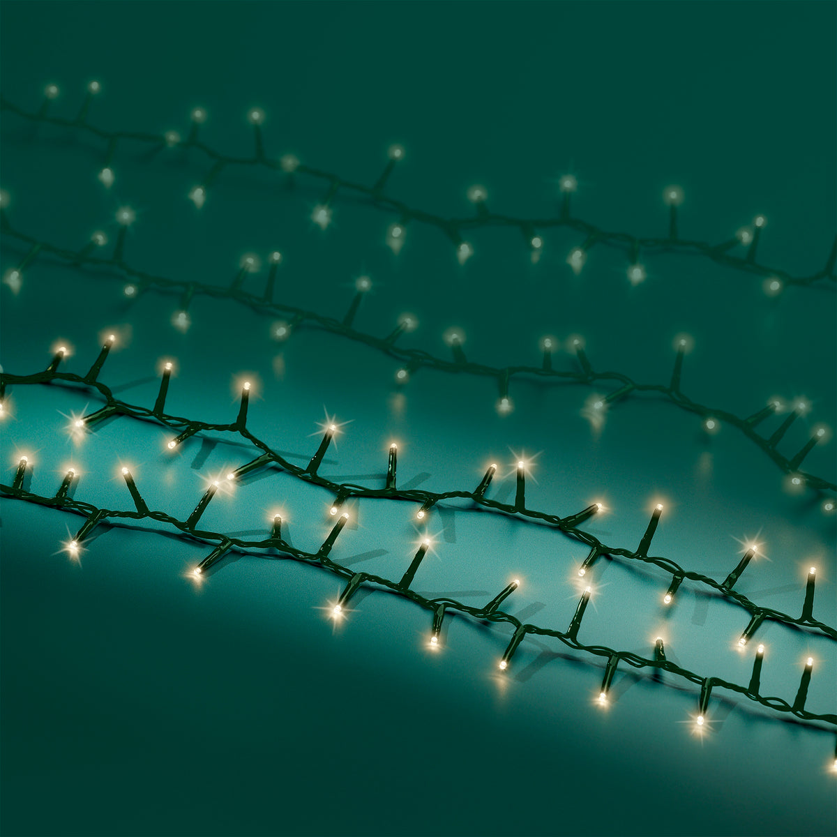 B-Ware Lichterkette COMPACT TWINKLE 1000 LED 22,5 m warm weiß, grünes Kabel