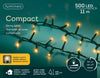 Lichterkette Compact 500 LED 11 m klassisch warm, grünes Kabel