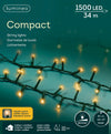 Lichterkette COMPACT 1500 LED 34 m klassisch warm, grünes Kabel