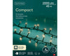 Lichterkette COMPACT 2000 LED 45 m warm weiß, grünes Kabel