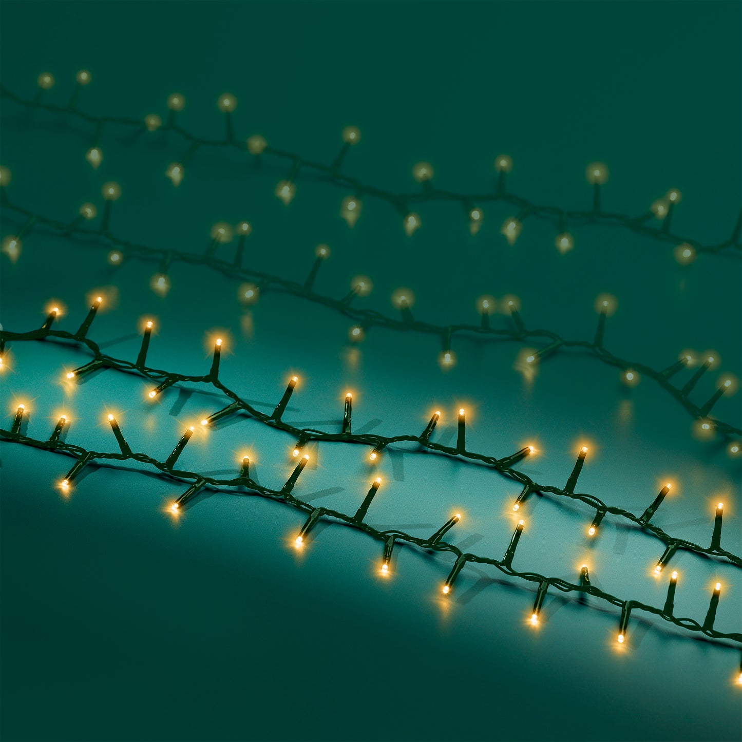 Lichterkette COMPACT 2000 LED 45 m klassisch warm, grünes Kabel