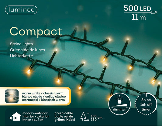 B-Ware Lichterkette COMPACT 500 LED 11 m, 2-farbig: warm weiß/klassisch warm