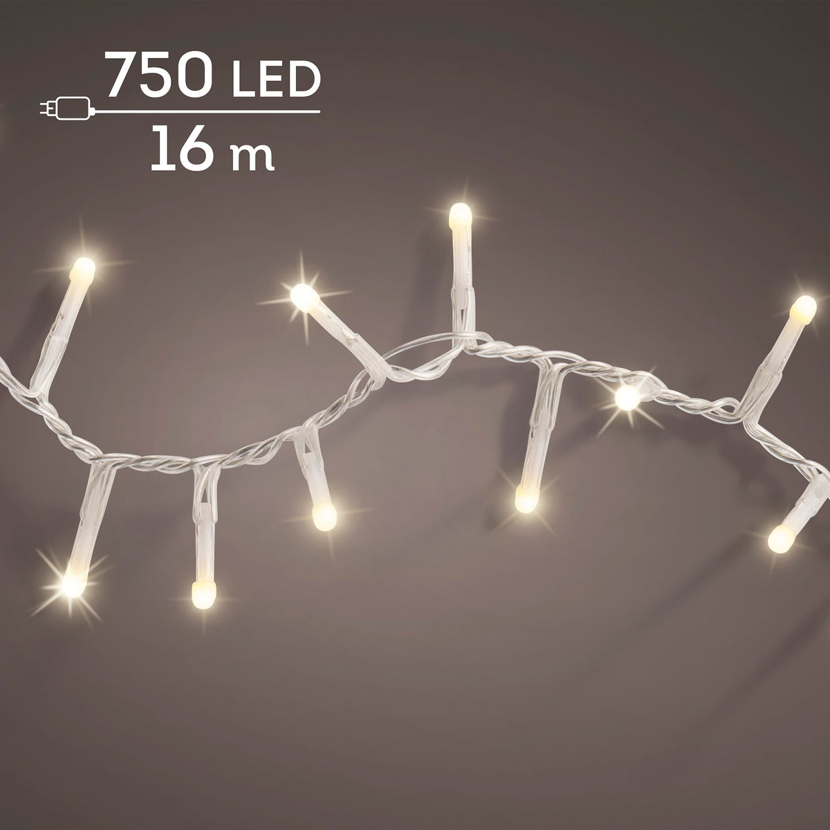 Lichterkette Soft Glow COMPACT TWINKLE 750 LED 16 m warm weiß, transparentes Kabel