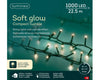 Lichterkette Soft Glow COMPACT TWINKLE 1000 LED 22,5 m warm weiß, grünes Kabel