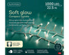 Lichterkette Soft Glow COMPACT TWINKLE 1000 LED 22,5 m warm weiß, transparentes Kabel
