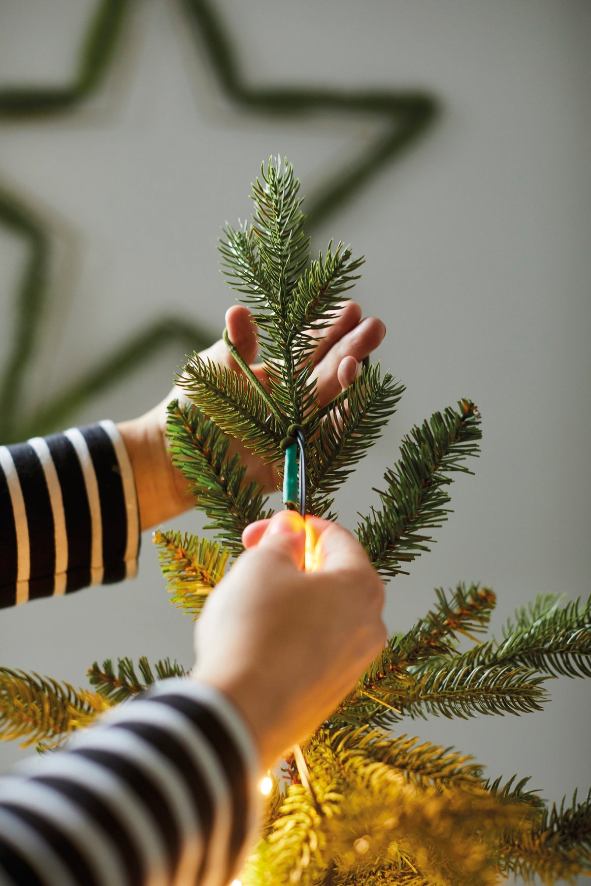B-Ware Lichterkette TREE LIGHTS 408 LED 1,8 m warm weiß, grüner Draht