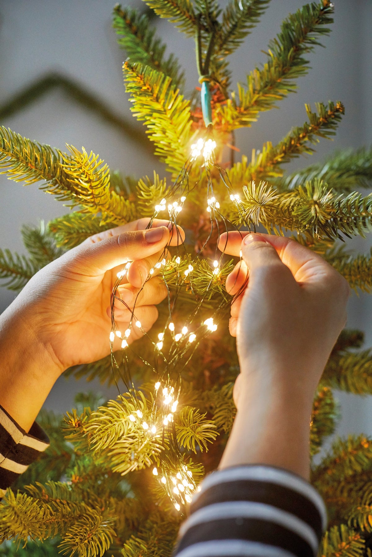 B-Ware Lichterkette TREE LIGHTS 408 LED 1,8 m warm weiß, grüner Draht