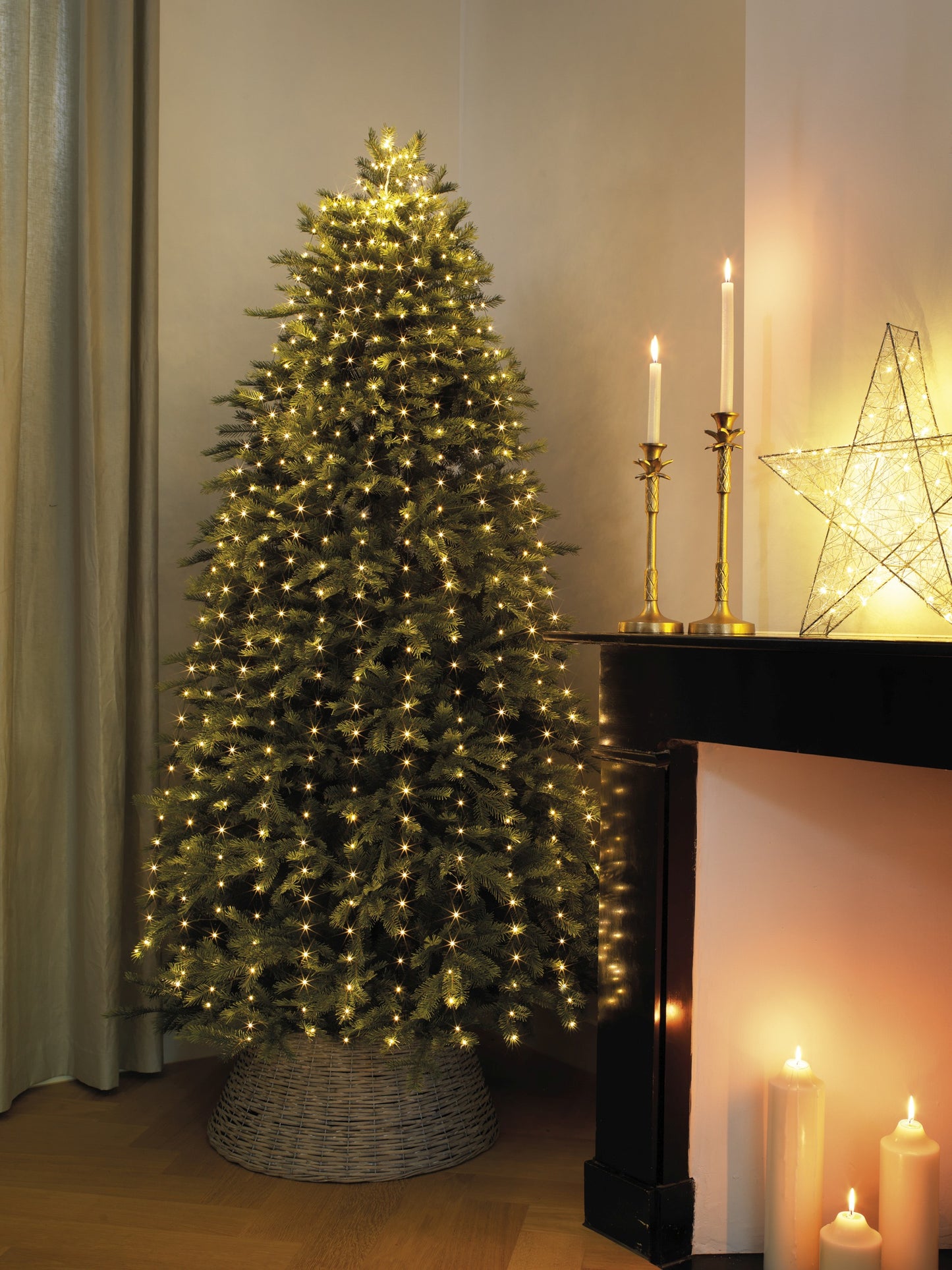 Lichterkette TREE LIGHTS 408 LED 1,8 m warm weiß, grüner Draht