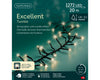 Lichterkette EXCELLENT TWINKLE 1272 LED 20 m warm weiß, schwarzes Kabel