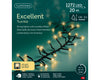 Lichterkette EXCELLENT TWINKLE 1272 LED 20 m Soft Gold schwarzes Kabel