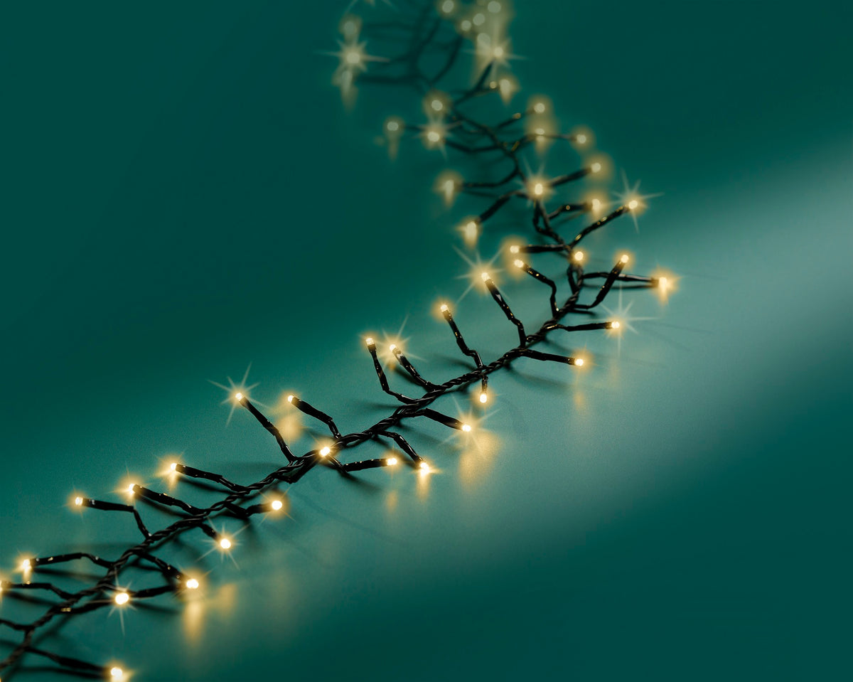 B-Ware Lichterkette EXCELLENT TWINKLE 648 LED 10 m Soft Gold, schwarzes Kabel