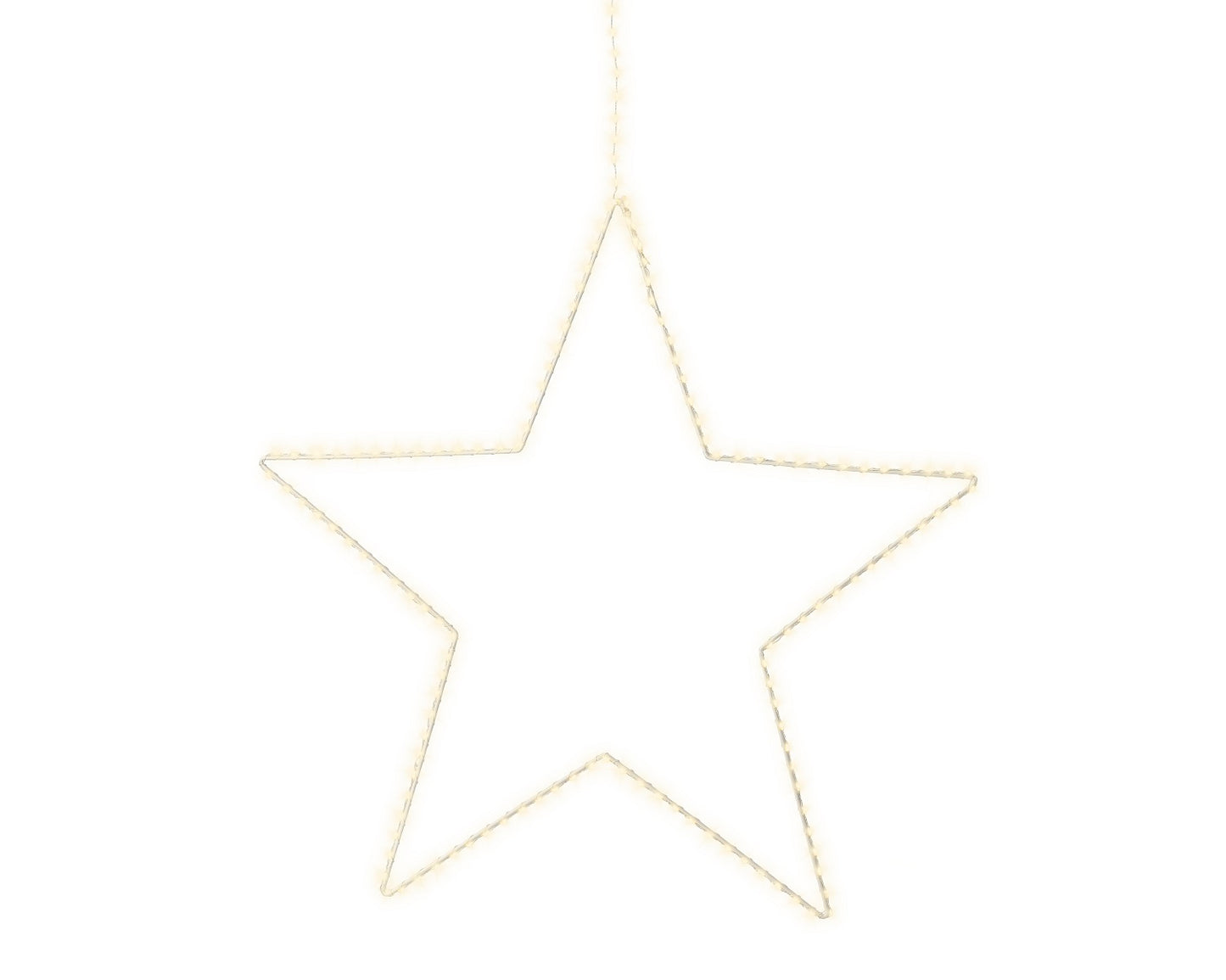 LED Metall-Stern 130 LED 38 cm warm weiß, zum Aufhängen