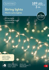 B-Ware Lichterkette String Lights 189 LED 3 m warm weiß, Silberdraht