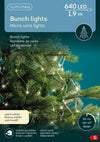 B-Ware Lichterbündel BUNCH LIGHTS 640 LED 1,9 m warm weiß, Silberdraht