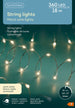 Lichterkette STRING LIGHTS 360 LED 18 m warm weiß, Silberdraht