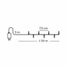 Lichterkette BASIC 720 LED 54 m Soft Gold, schwarzes Kabel