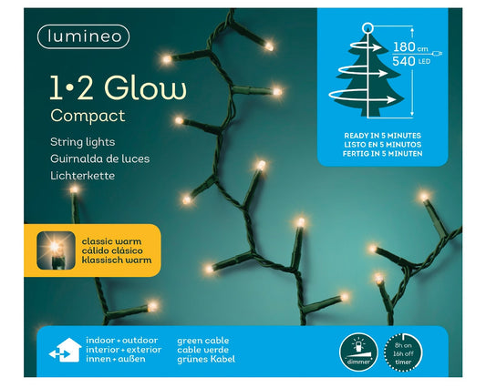 B-Ware Lichterkette 1-2 Glow Compact 540 LED 1,8 m klassisch warm, grünes Kabel
