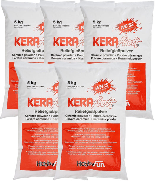 Gießmasse KERAflott 5 x 5 kg weiß