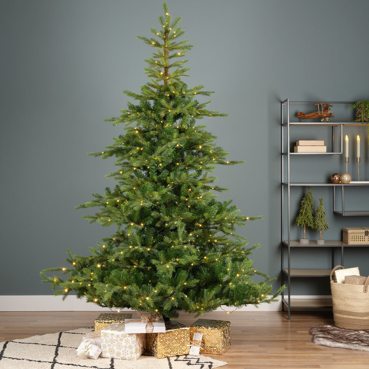 Künstlicher beleuchteter Weihnachtsbaum GRANDIS FIR Grün 150 cm