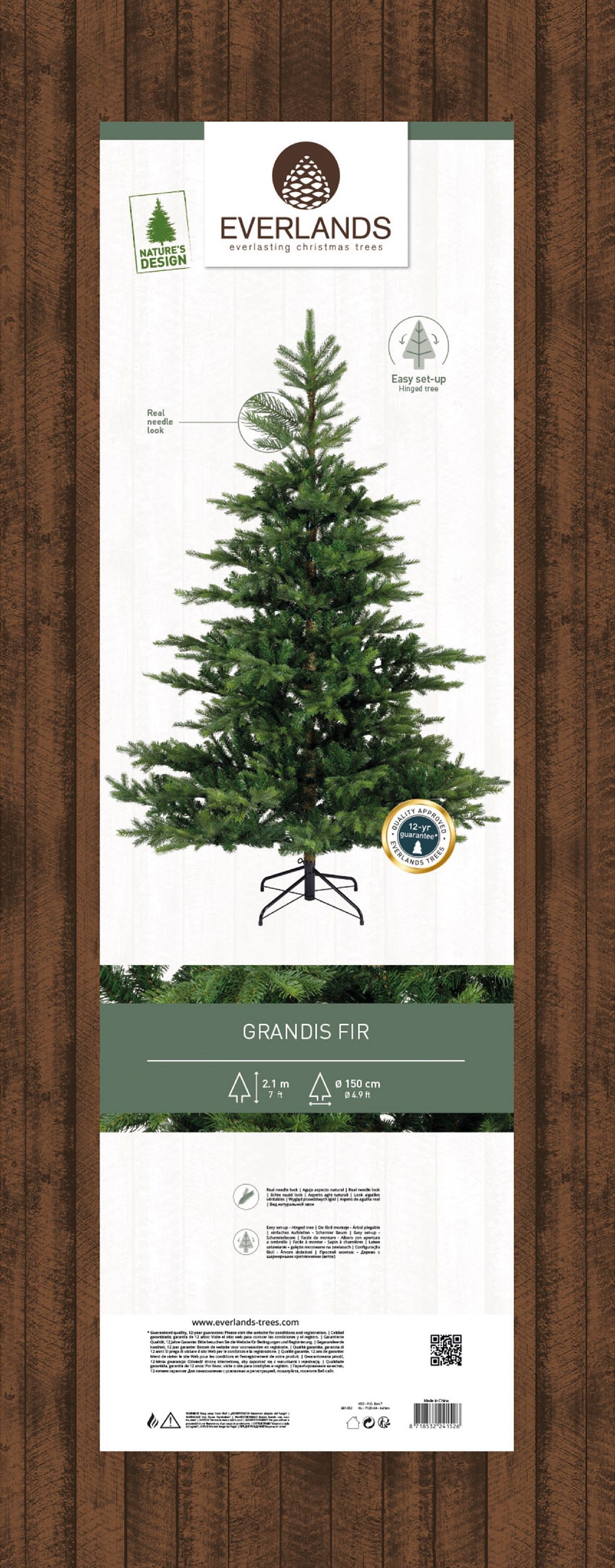 Künstlicher Weihnachtsbaum GRANDIS FIR 210 cm