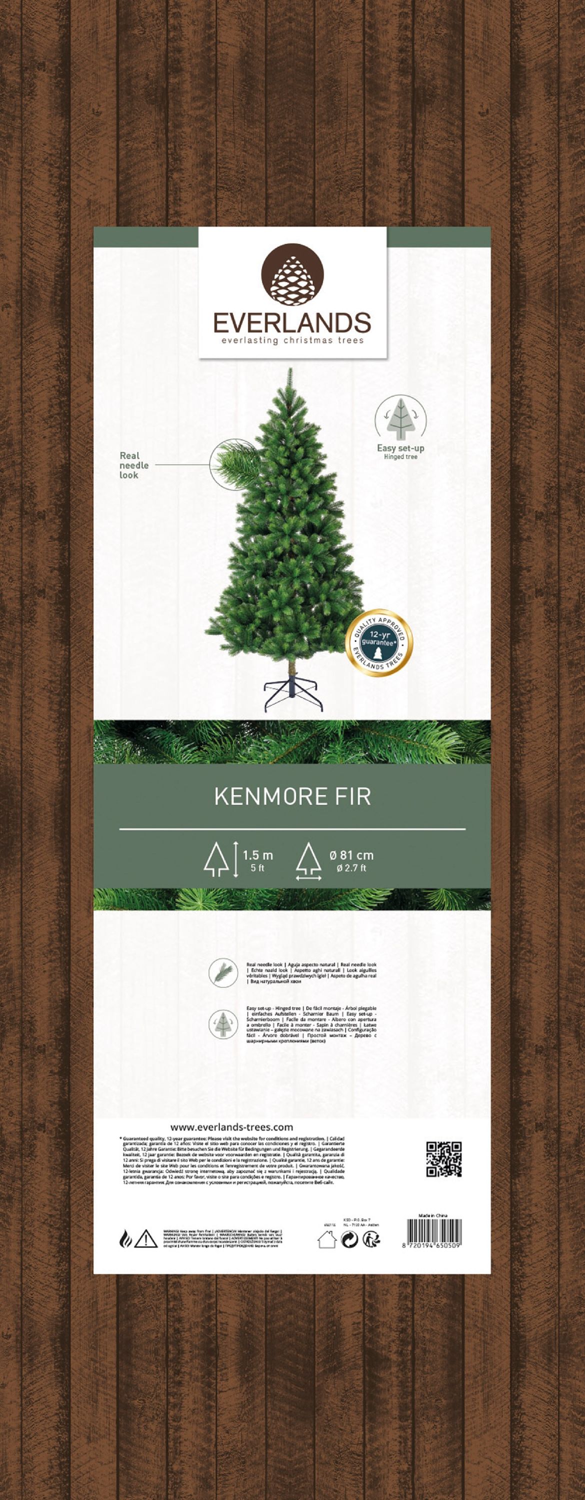 Künstlicher Weihnachtsbaum Kenmore Fir grün 150 cm
