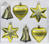 Weihnachtskugeln 6 Stück 9 cm Olivgrün, Kunststoff