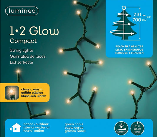 Lichterkette 1-2 Glow Compact 700 LED 2,1 m klassisch warm, grünes Kabel