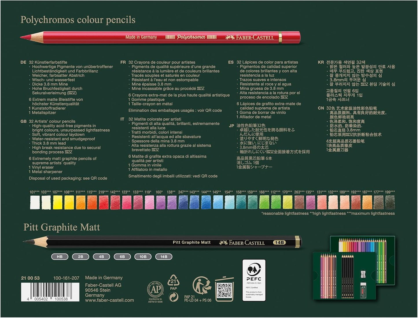 Zeichenset Polychromos & Graphite 40-teilig